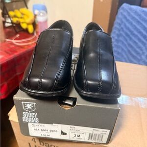 Stacy Adams Boy’s Classic Black Slip-Ons